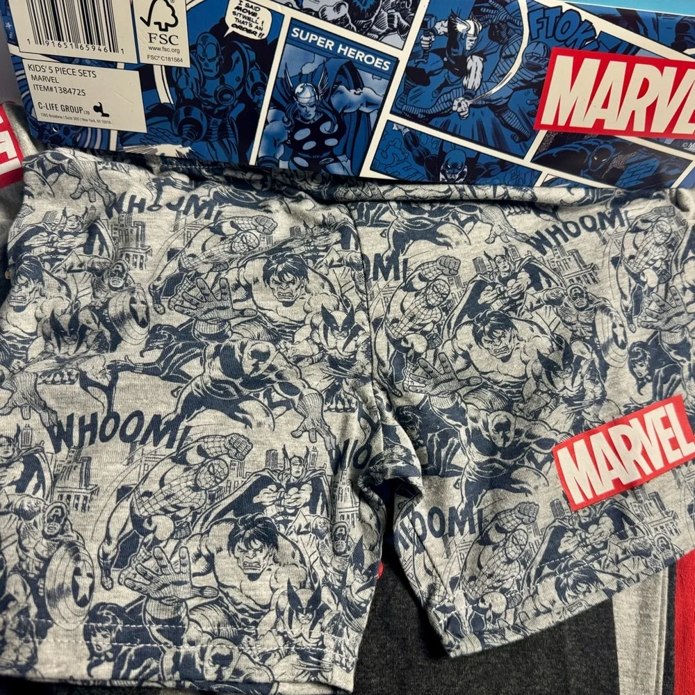 Size 4T  Marvel Avengers X-Men Kids 5-piece Set